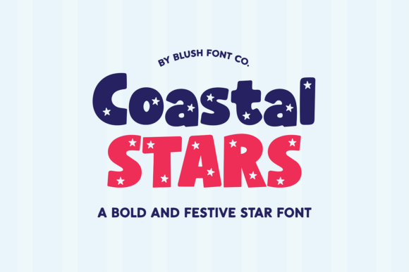 Coastal Stars: A Bold Display Font for Patriotic Projects