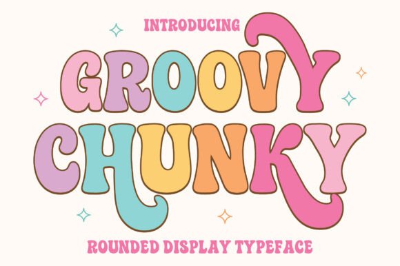 Discover the Cheerful Vibe of Groovy Chunky Font