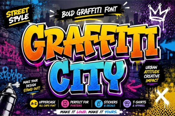 Graffiti City: A Bold Font for High-Impact Visuals
